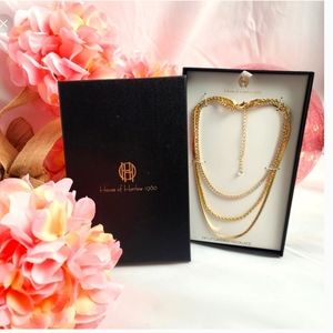 NWOT House of Harlow 3 Layered Necklace